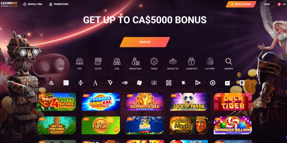 Casinonic Interface