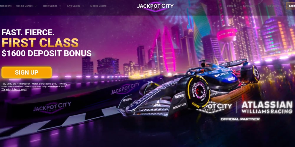 Jackpot City Interface