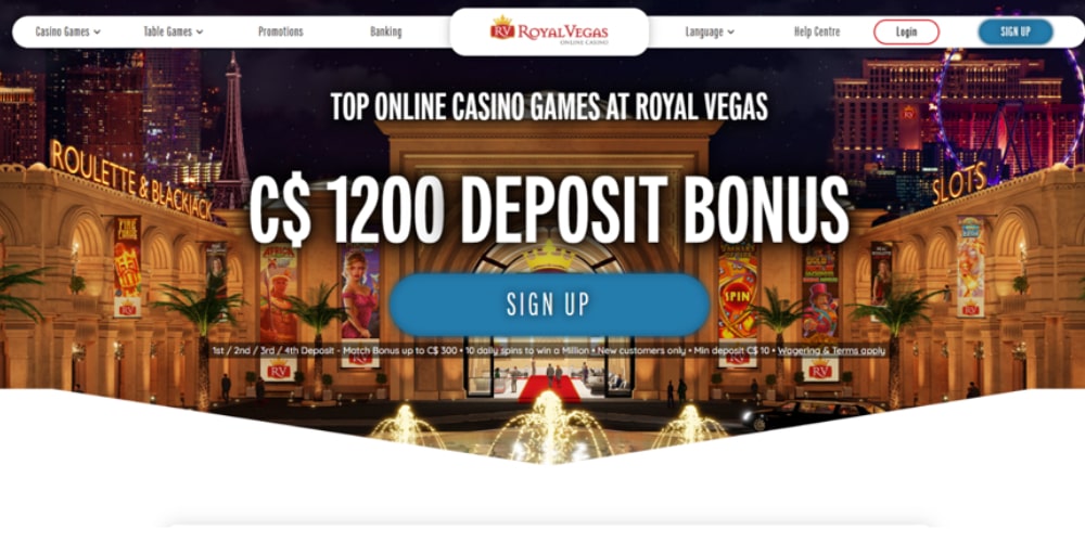 Royal Vegas Interface
